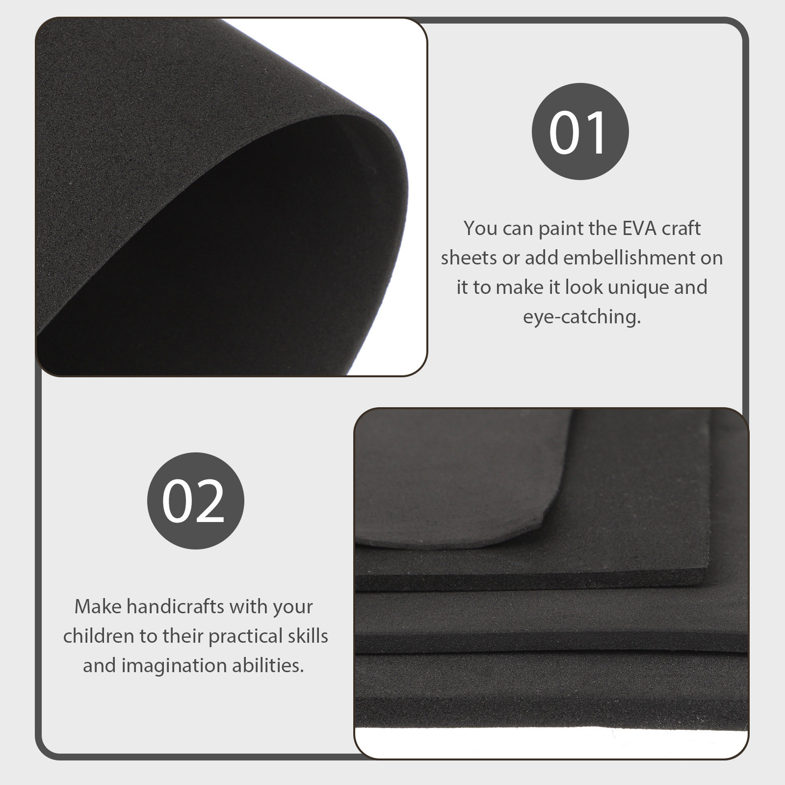 Cosplay Prop Foam Board - 4 stuks Eva-schuimplaten, handgemaakt DIY-knutselmateriaal, Eva-platen
