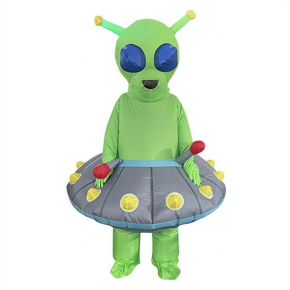 Cosplay Prop Business - Groene UFO Alien opblaasbaar pak volledige