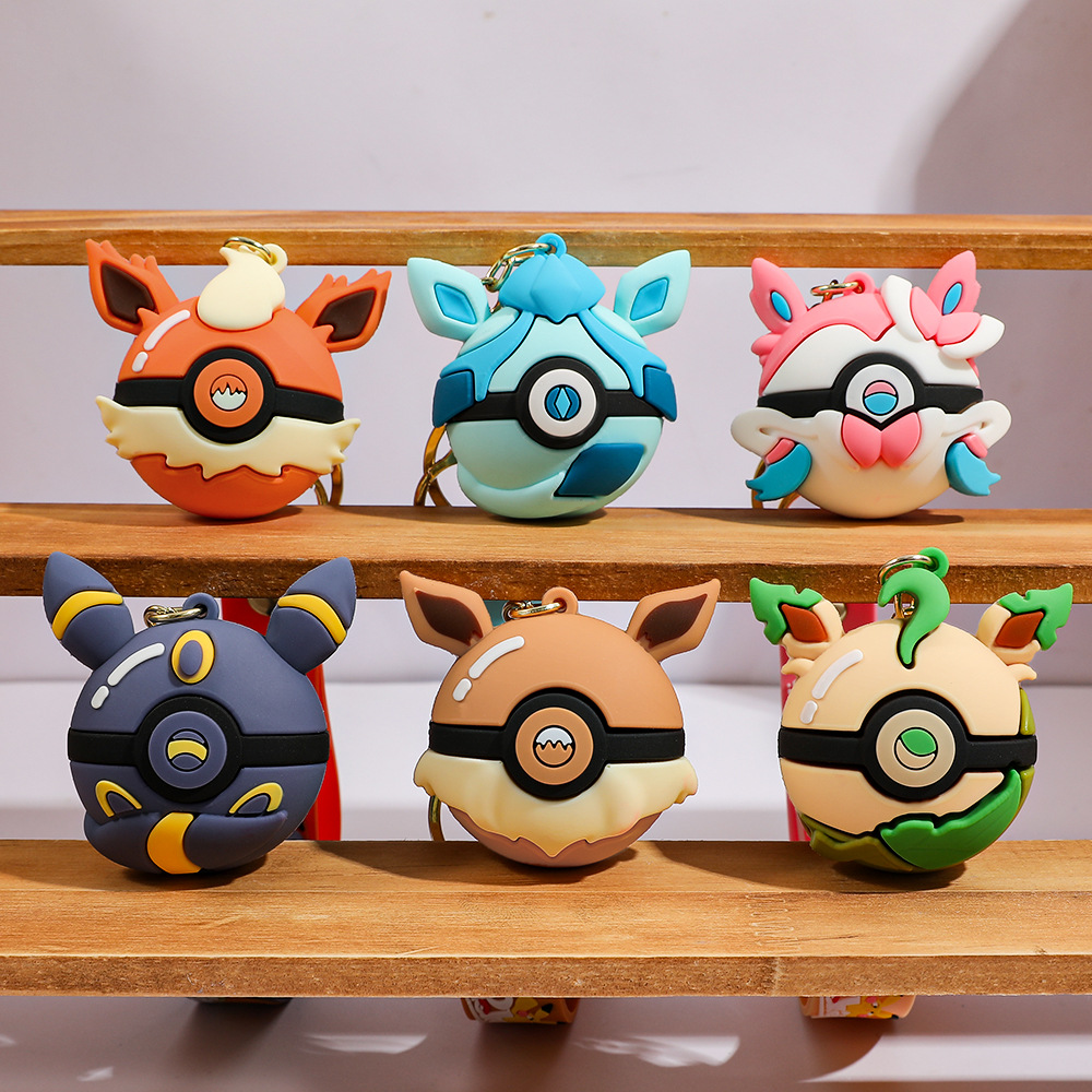 6 stks Pikachu Cartoon Sleutel - Pokeball Cosplay Prop recensie en prijs